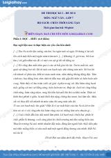 Đề thi học kì 2 Văn 7 Chân trời sáng tạo - Đề số 8